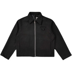 RADIUM Solid Color Loose Fit Moderate Collar Long Sleeve Jacket-4776