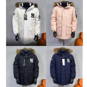 MLB Down Jacket with Large Fur Collar-5036
